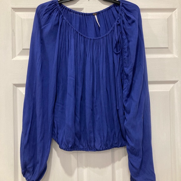 Free People Royal Blue Blouse - Picture 1 of 7